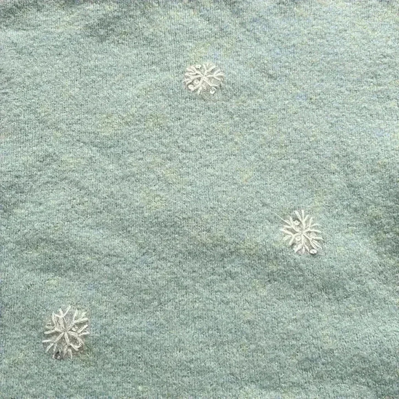 Talbots | Light  blue wool blend embroidery and beaded sweater - Picture 11 of 12